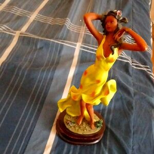 Elegant Yellow Dress Figurine